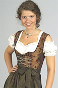 Trendfarbe Braun - Dirndl inkl. Schürze